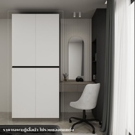 SB Design Square SB FURNITURE ตู้เสื้อผ้า ขนาด 100 ซม. รุ่น Wardrobe PlusสีRio Brown ตัดสีขาว