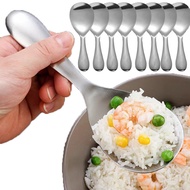 1/3/5Pcs Stainless Steel Rice Spoon - Bibimbap Eating Tableware - Household Thickened Dinnerware - M