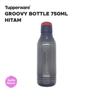 nando rizki- tupperware groovy bottle 750ml - botol minum lucu unik - hitam
