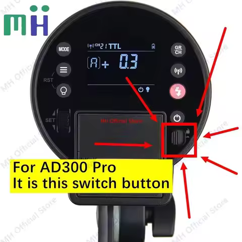 NEW For Godox AD300Pro AD300 Pro Locked Switch Toggle Lock Button Flash Strobe Light SPEEDLIGHT