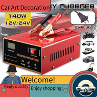 Original Car Battery Charger HeavyDuty 12v 24v Fast Charger 100AH Automatic Intelligent Stable Autom
