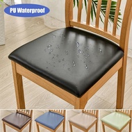 ❒♀ Waterproof PU Seat Cushion Cover Faux Leather Stretch Chair Cover for Dining Room Kitchen Hotel Anti-dirty Oil-proof Slipcovers