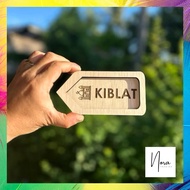 LOCAL POST ESOK PAPAN ARAH KIBLAT DIRECTION PLATE WOOD ENGRAVING UKIRAN KAYU PREMIUM CANTIK SOLID SO