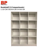 BPFO (READY STOCK) Bookshelf with 12 Compartments Storage File Cabinet Bookshelf Almari Rak Buku Bookcase Almari Hiasan