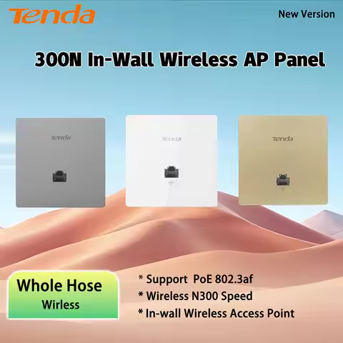 Tenda W6-S N300 in-wall Wireless Access Point,300Mbps Indoor Wall WiFi AP, Client+AP, IEEE 802.11n/g