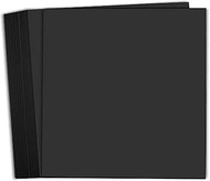 Hamilco 8x8 Black Cardstock Paper 65 lb Cover Card Stock 100 Pack