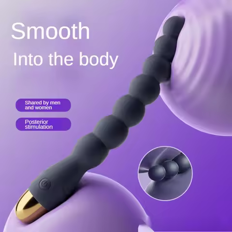 Anal beads vibrator women vagina clitory stimulator vibrating butt plug male prostate massager anus 