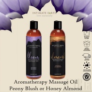 Intimate Earth Aromatherapy Massage Oil 120 ML Honey Almond or Bloom Peony Blush or Heavy Hazelnut Biscotti