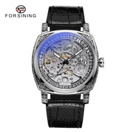 New Forsining European American Style Mens Fashion Vintage Engraving Hollow Automatic Mechanical Wat