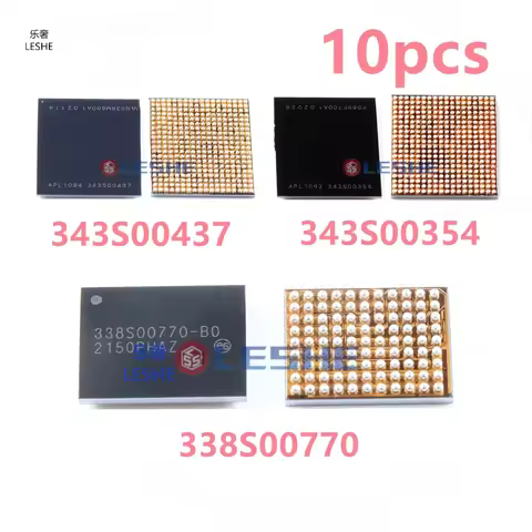 10Pcs 343S00354 343S00437 338S00770 338S00770-B0 Big Power iC for iPhone 11 12 13 Pro Max PMU Pmic F