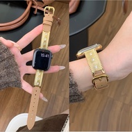 Leather Watch Strap Compatible For A-pple Watch Strap Series11 10 9 87654321,se,Ultra, Wire Drawing 