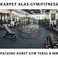 GYM CARPET FITNESS/ - SPECIAL RUBBER PACKING FOR GYM 8MM THICKNESS 100X100 CM METER
