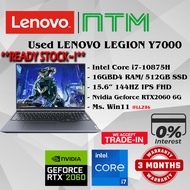 #LL236 USED LENOVO LEGION Y7000P Intel i7-10875H 16GB 512GB SSD NVIDIA RTX2060 6G Gaming laptop 4060