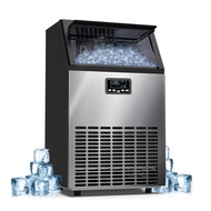 68KG Ice Maker Commercial 100lbs/24H Ice Maker Machine, Stainless Steel Under Counter ice Machine wi