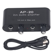 [2TPO] 2CH Sound Amp Preamplifier Balanced Input 1/4in 6.5mm Gain Independent Adjustment 0‑20db Prea