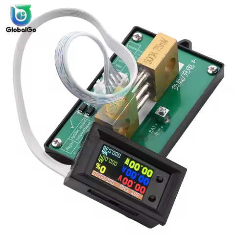 9 in 1 DC 7-200V 20-500A Digital Display DC Power Supply Voltmeter Ammeter Battery Capacity Tester B