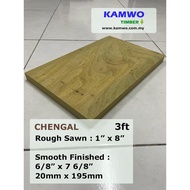 Chengal Timber (Rough, S4S, E4E, E2E) - 1" x 8" x 3ft - ( Kayu Cengal )