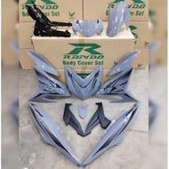 [READY STOCK] RAPIDO COVER SET Y15ZR V1/V2 MXKING-150 (10) NARDO GREY (STICKER TANAM/AIRBRUSH)