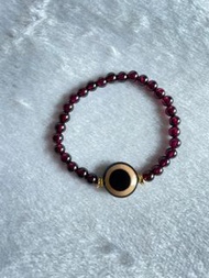 紅石榴 羊板眼天珠 （可改素圈）