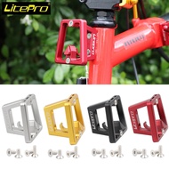 Litepro Bike Front Bag Carrier Block Bracket For Brompton 3 Sixty Folding Bicycle S Bag Basket 73g CNC Aluminum Alloy Fnhon Gust