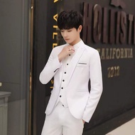 SG SUPPLIERS Business Men formal Blazer One Button Mens full sets Suit for Party Wedding 3pcs