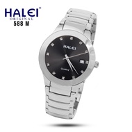 Halei Jam Tangan Lelaki Jam Tangan Keluli Tahan Karat Lelaki Perak Fesyen Kalis Air Tarikh Jam Tanga