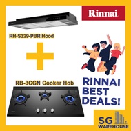 [RB-3CGN Cooker Hob + RH-S329-PBR Hood] RINNAI BEST DEAL