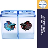 Aquarium Tank Fish Betta Incubator Small Betta Mini Isolation Box Double Betta Box (19*9*14cm，Incuba