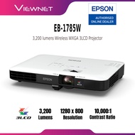 EPSON EB-1785W 3,200 LUMENS WIRELESS WXGA 3LCD ULTRA-THIN PROJECTOR WITH CONTRAST RATIO: 10,000:1, B