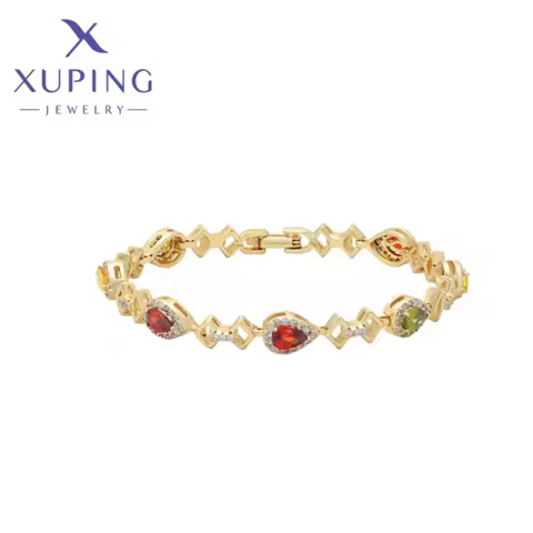 Xuping Jewelry Trendy Exquisite Elegant Popular Women's Bracelets Light Gold Color Birthday Gifts X0