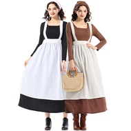 §ˉ Renaissance Medieval Manor Long Cosplay Costume Girl Cinderella Dress Maid Party Costumes