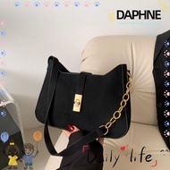 DAPHNE Shoulder Bags, Dual Straps Suede Crossbody Bag, Durable Underarm Bag Women