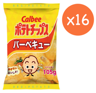卡樂B - 原箱 卡樂B 燒烤味薯片 Calbee BBQ Potato Chips 原箱 (16 X 105g)