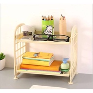 2-Tier Mini Shelf / Multipurpose Table Shelf / 2-Tier Mini Plastic Shelf