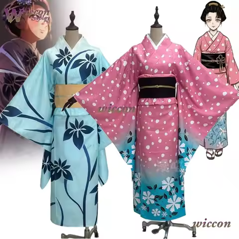 BAI Koyuki Cosplay Costume Japanese Kimono 2025 Movie Demon Cosplay Hakuji Wife Koyuki Wig Adult Wom