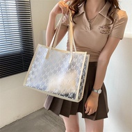 KY&amp; Transparent Big Bag for Women2022New Fashion Women's Bag Summer Large Capacity Totes All-Matching Jelly Shoulder Bag
