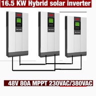 16.5KW Hybrid solar inverter 48V 80A MPPT 230V/380V 50/60Hz