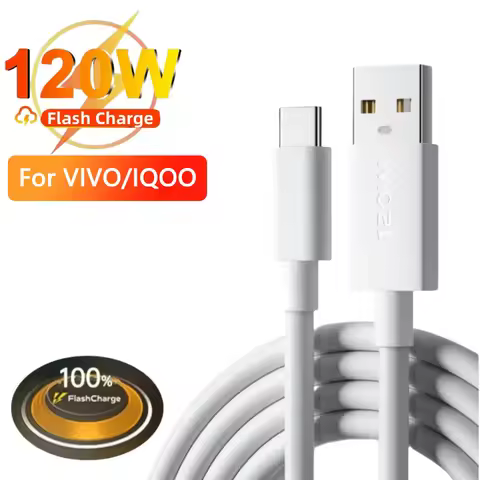 120W 80W 20V 6A Super Flash Charge Cable USB Type C Charger For VIVO iQOO 9 10 11 Pro Neo 6 SE T2 S1
