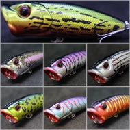 wLure Popper Lure Bass Fishing Lure 7cm 12.3g Middle Range Casting Loud Rattling Gill Slot with more