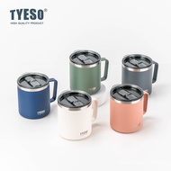 TYESO TYESO Cross-Border Office Coffee Cup 304 Stainless Steel Visual Cup Lid Men Women Simple Mug w