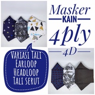 masker kain 4d / masker kain 4ply