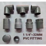 1 1/4"~32MM PVC FITTING/PVC CONNECTOR/PVC FITTING PIPE KELABU