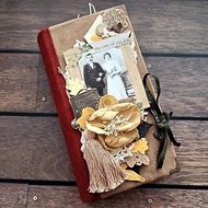 Heritage junk journal handmade Vintage romantic love family notebook for sale