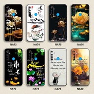 Realme 5 / 5I / 5S / 5 Pro / 6i / C3 / Realme Q case with calligraphy, simple peace of mind