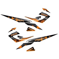 Decals, Sticker, Motorcycle Decals for Suzuki raider 150, Reborn, 003, Orange reborn