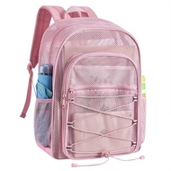 Heavy Duty Mesh Backpacks for Adults, Mesh School Booking Bags for Boys and Girls, See Through Backp