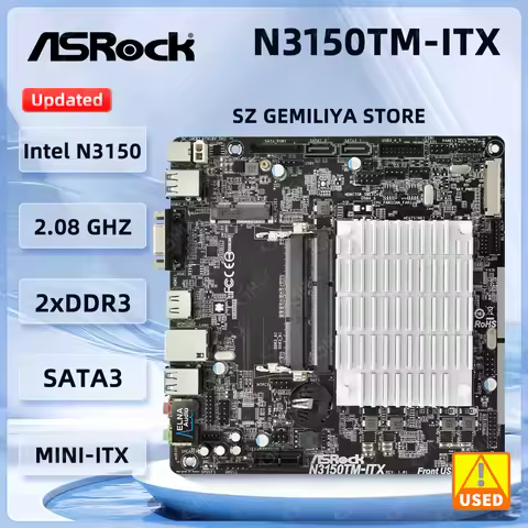 ASROCK N3150TM-ITX Mini-ITX Motherboard Intel Quad-Core N3150 DDR3 16GB USB3.0 2×SATA III HDMI Mothe