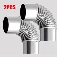 TEMU Elbow Pipe 2pcs 90 Degree 2.36 Inch Stove Pipes Elbow, Outdoor Camping Tent Stove Additions, Wo