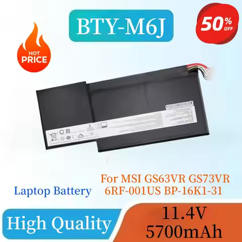 High Quality BTY-M6J Laptop Battery For MSI GS63VR GS73VR 6RF-001US BP-16K1-31 MS-17B1 MS-16K2 9N793