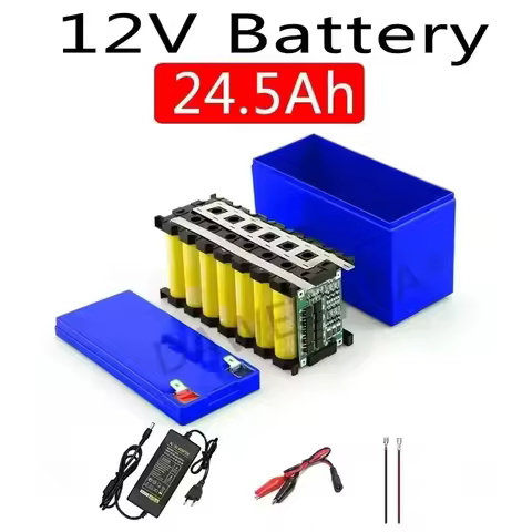 New 12V 24.5Ah 18650 Lithium Battery Pack 3S7P Rechargeable Battery for Solar Energy Electric Vehicl